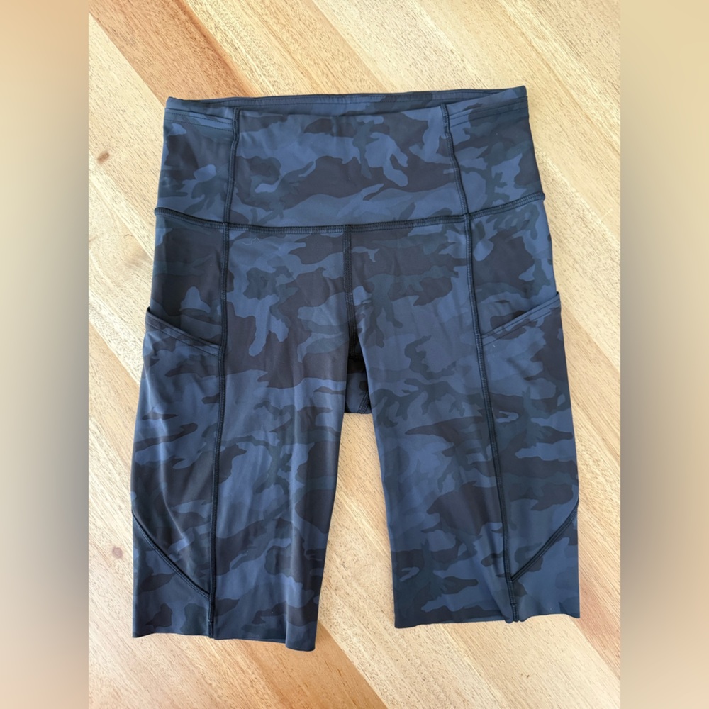 Lululemon Black Camo Athletic Shorts